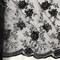 1 Yard Black Beaded Lace Fabric Embroidered Pearl Sequin Mesh Formal Dress 52" Width